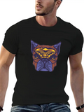 Tribal Dog Illustration Casual Graphic T-Shirt – Simple And Comfortable Daily Wear