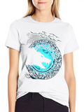 Vintage Vikings Celtic Mythology Fenrir Wolf Lightweight Cotton T-Shirt – Daily Comfort Graphic Shirt