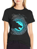 Vintage Vikings Celtic Mythology Fenrir Wolf Lightweight Cotton T-Shirt – Daily Comfort Graphic Shirt